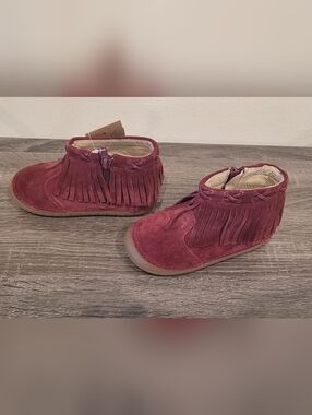 Old Soles Purple Unisex Suede Fringe Pave Booties NWT